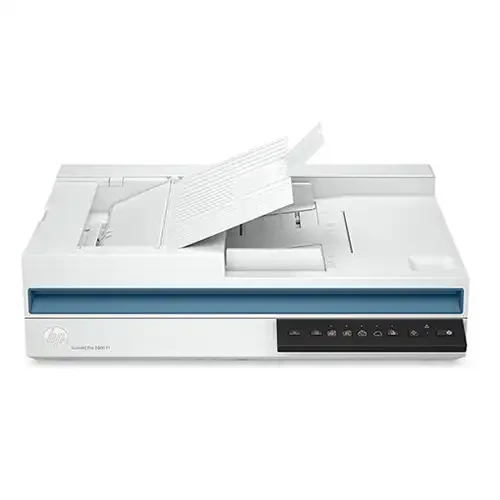 HP ScanJet Pro 2600 f1 is a high-performance document scanner with fast 2-sided scanning and an automatic document feeder (ADF), ideal for efficient scanning in office environments.