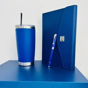 Premium Corporate Notebook, Insulated Tumbler and Pen Gift Set