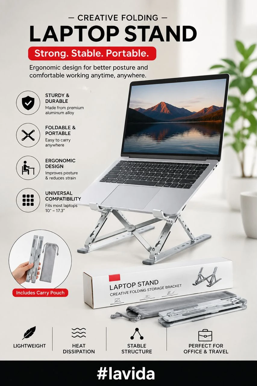 PORTABLE FOLDING LAPTOP STAND