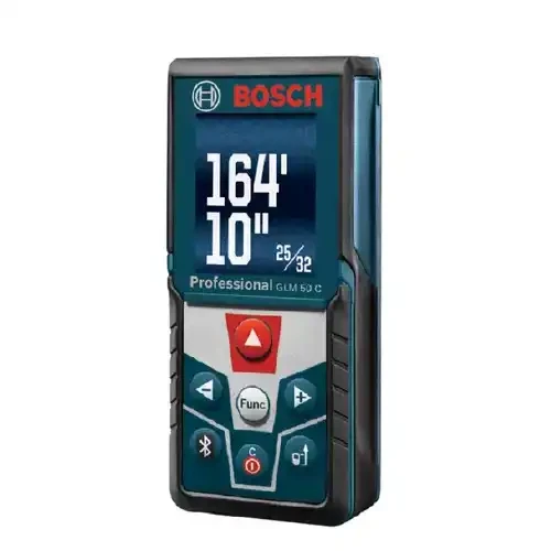 Bosch Laser Distance Measure 165ft with Bluetooth, Inclinometer and IP54 Protection : GLM 50-22